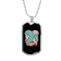 Gemini Zodiac Girls Zodiac Necklace Stainless Steel or 18k Gold Dog Tag 24" Chain-Express Your Love Gifts