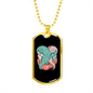 Gemini Zodiac Girls Zodiac Necklace Stainless Steel or 18k Gold Dog Tag 24" Chain-Express Your Love Gifts