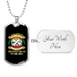 Genius Conversation Bones Necklace Stainless Steel or 18k Gold Dog Tag 24" Chain-Express Your Love Gifts