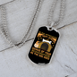 Genius Conversation Brown Necklace Stainless Steel or 18k Gold Dog Tag 24" Chain-Express Your Love Gifts