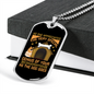 Genius Conversation Brown Necklace Stainless Steel or 18k Gold Dog Tag 24" Chain-Express Your Love Gifts