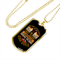 Genius Conversation Necklace Stainless Steel or 18k Gold Dog Tag 24" Chain-Express Your Love Gifts