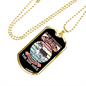 Genius Conversation Pink Necklace Stainless Steel or 18k Gold Dog Tag 24" Chain-Express Your Love Gifts