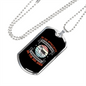 Genius Conversation Siberian Necklace Stainless Steel or 18k Gold Dog Tag 24" Chain-Express Your Love Gifts