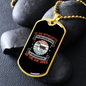 Genius Conversation Siberian Necklace Stainless Steel or 18k Gold Dog Tag 24" Chain-Express Your Love Gifts