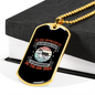 Genius Conversation Siberian Necklace Stainless Steel or 18k Gold Dog Tag 24" Chain-Express Your Love Gifts