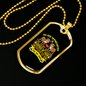Genius Conversation Yellow Necklace Stainless Steel or 18k Gold Dog Tag 24" Chain-Express Your Love Gifts