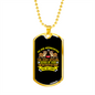 Genius Conversation Yellow Necklace Stainless Steel or 18k Gold Dog Tag 24" Chain-Express Your Love Gifts