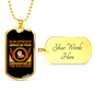 Genius Dogs Necklace Stainless Steel or 18k Gold Dog Tag 24" Chain-Express Your Love Gifts
