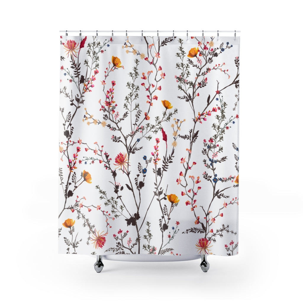 Gentle Botanical Flowers Stylish Design 71" x 74" Elegant Waterproof Shower Curtain for a Spa-like Bathroom Paradise Exceptional Craftsmanship-Express Your Love Gifts