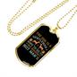 Gentleman Dog Blue Necklace Stainless Steel or 18k Gold Dog Tag 24" Chain-Express Your Love Gifts
