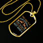 Gentleman Dog Blue Necklace Stainless Steel or 18k Gold Dog Tag 24" Chain-Express Your Love Gifts