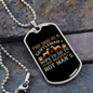 Gentleman Dog Blue Necklace Stainless Steel or 18k Gold Dog Tag 24" Chain-Express Your Love Gifts