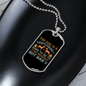 Gentleman Dog Blue Necklace Stainless Steel or 18k Gold Dog Tag 24" Chain-Express Your Love Gifts