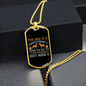 Gentleman Dog Blue Necklace Stainless Steel or 18k Gold Dog Tag 24" Chain-Express Your Love Gifts
