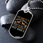 Gentleman Dog Blue Necklace Stainless Steel or 18k Gold Dog Tag 24" Chain-Express Your Love Gifts