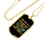 Gentleman Dog Colors Necklace Stainless Steel or 18k Gold Dog Tag 24" Chain-Express Your Love Gifts