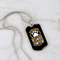 Gentleman Dog Necklace Stainless Steel or 18k Gold Dog Tag 24" Chain-Express Your Love Gifts