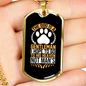 Gentleman Dog Necklace Stainless Steel or 18k Gold Dog Tag 24" Chain-Express Your Love Gifts