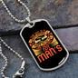 Gentleman Dog Peach Necklace Stainless Steel or 18k Gold Dog Tag 24" Chain-Express Your Love Gifts