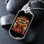 Gentleman Dog Peach Necklace Stainless Steel or 18k Gold Dog Tag 24" Chain-Express Your Love Gifts