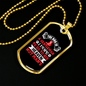 Gentleman Dog Red Necklace Stainless Steel or 18k Gold Dog Tag 24" Chain-Express Your Love Gifts