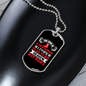 Gentleman Dog Red Necklace Stainless Steel or 18k Gold Dog Tag 24" Chain-Express Your Love Gifts