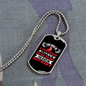 Gentleman Dog Red Necklace Stainless Steel or 18k Gold Dog Tag 24" Chain-Express Your Love Gifts