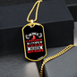 Gentleman Dog Red Necklace Stainless Steel or 18k Gold Dog Tag 24" Chain-Express Your Love Gifts