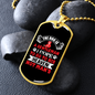 Gentleman Dog Red Necklace Stainless Steel or 18k Gold Dog Tag 24" Chain-Express Your Love Gifts