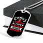 Gentleman Dog Red Necklace Stainless Steel or 18k Gold Dog Tag 24" Chain-Express Your Love Gifts