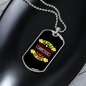 Gentleman Dog Yellow Necklace Stainless Steel or 18k Gold Dog Tag 24" Chain-Express Your Love Gifts