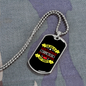 Gentleman Dog Yellow Necklace Stainless Steel or 18k Gold Dog Tag 24" Chain-Express Your Love Gifts