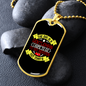 Gentleman Dog Yellow Necklace Stainless Steel or 18k Gold Dog Tag 24" Chain-Express Your Love Gifts