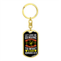 Genuine Love Romans 12:9 Keychain Stainless Steel or 18k Gold Dog Tag Keyring-Express Your Love Gifts