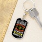 Genuine Love Romans 12:9 Keychain Stainless Steel or 18k Gold Dog Tag Keyring-Express Your Love Gifts