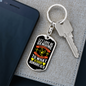 Genuine Love Romans 12:9 Keychain Stainless Steel or 18k Gold Dog Tag Keyring-Express Your Love Gifts