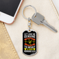 Genuine Love Romans 12:9 Keychain Stainless Steel or 18k Gold Dog Tag Keyring-Express Your Love Gifts