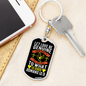 Genuine Love Romans 12:9 Keychain Stainless Steel or 18k Gold Dog Tag Keyring-Express Your Love Gifts