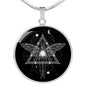 Geometric Astral Trip Circle Necklace Stainless Steel or 18k Gold 18-Express Your Love Gifts