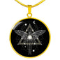 Geometric Astral Trip Circle Necklace Stainless Steel or 18k Gold 18-Express Your Love Gifts