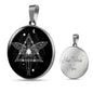 Geometric Astral Trip Circle Necklace Stainless Steel or 18k Gold 18-Express Your Love Gifts