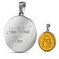 Georgia State Seal Necklace Circle Pendant Stainless Steel or 18k Gold 18-22"-Express Your Love Gifts