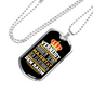 German Electrican Gift Necklace Stainless Steel or 18k Gold Dog Tag 24" Chain-Express Your Love Gifts