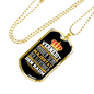 German Electrican Gift Necklace Stainless Steel or 18k Gold Dog Tag 24" Chain-Express Your Love Gifts