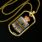 German Electrican Gift Necklace Stainless Steel or 18k Gold Dog Tag 24" Chain-Express Your Love Gifts