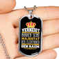 German Electrican Gift Necklace Stainless Steel or 18k Gold Dog Tag 24" Chain-Express Your Love Gifts