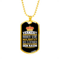 German Electrican Gift Necklace Stainless Steel or 18k Gold Dog Tag 24" Chain-Express Your Love Gifts