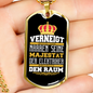German Electrican Gift Necklace Stainless Steel or 18k Gold Dog Tag 24" Chain-Express Your Love Gifts