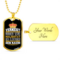 German Electrican Gift Necklace Stainless Steel or 18k Gold Dog Tag 24" Chain-Express Your Love Gifts